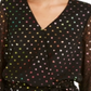 INC International Concepts Women's Wrap Top Blouse Black Size Petite Small