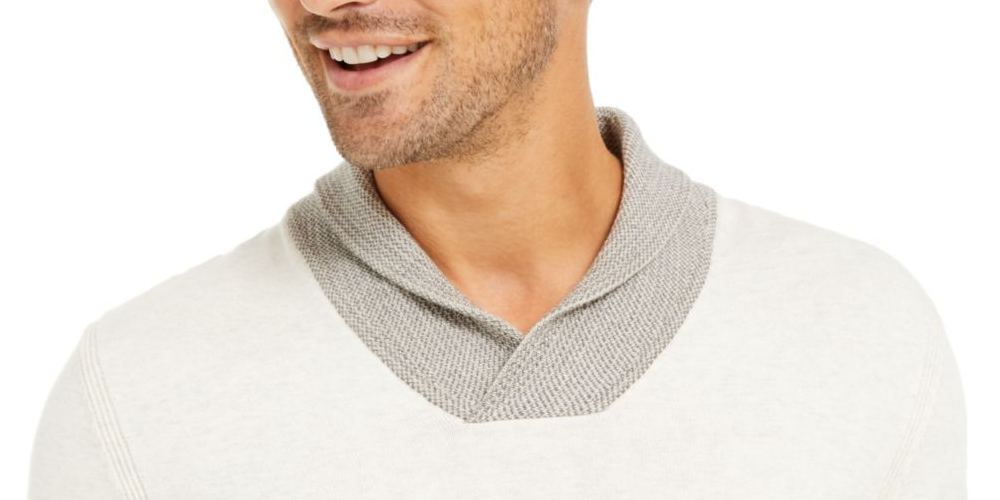 Tasso Elba Men's Lightweight Long Sleeve Mock Classic Fit Sweater Brown Size Large