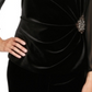 Alex Evenings Women's Long Sleeve Jewel Neck Evening Top Black Size Petite Small