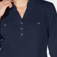 Karen Scott Women's 3-4 Sleeve Polo Shirt Blue Size Petite Small