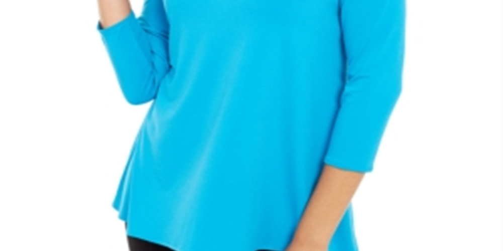 Alfani Women's Pullover Top with Hardware Purple Size Medium