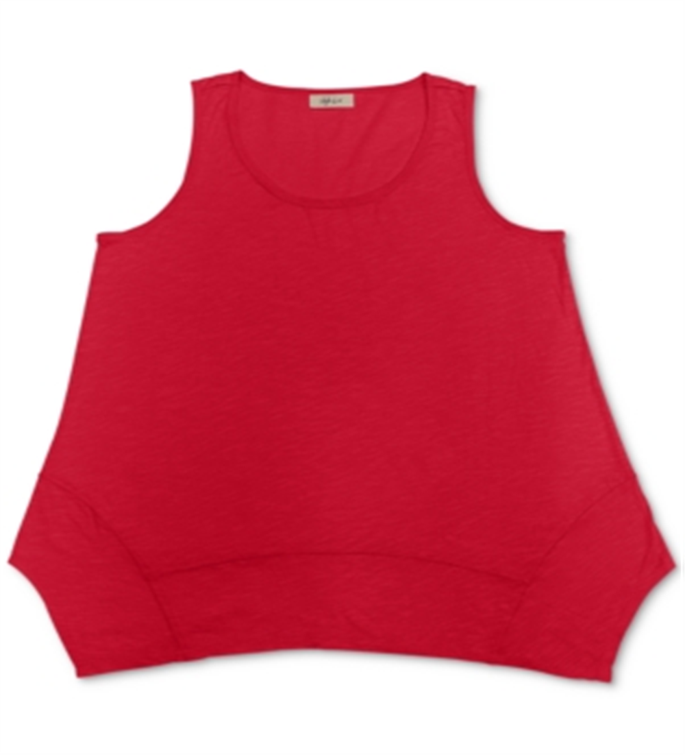 Style & Co Women's Handkerchief Hem Tank Top Red Size X-Small