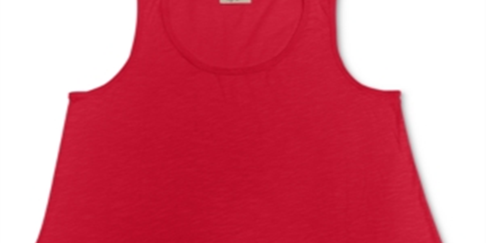 Style & Co Women's Handkerchief Hem Tank Top Red Size X-Small