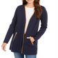 Charter Club Women's Milano Cotton Completer Sweater Blue Size Petite