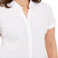 Karen Scott Women's Cotton Embroidered Shirt White Size Large