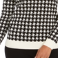 Charter Club Women's Houndstooth Button Shoulder Sweater Black - White Size Petite XL