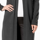 JM Collection Women's Lace up Sleeve Cardigan Gray Size Large