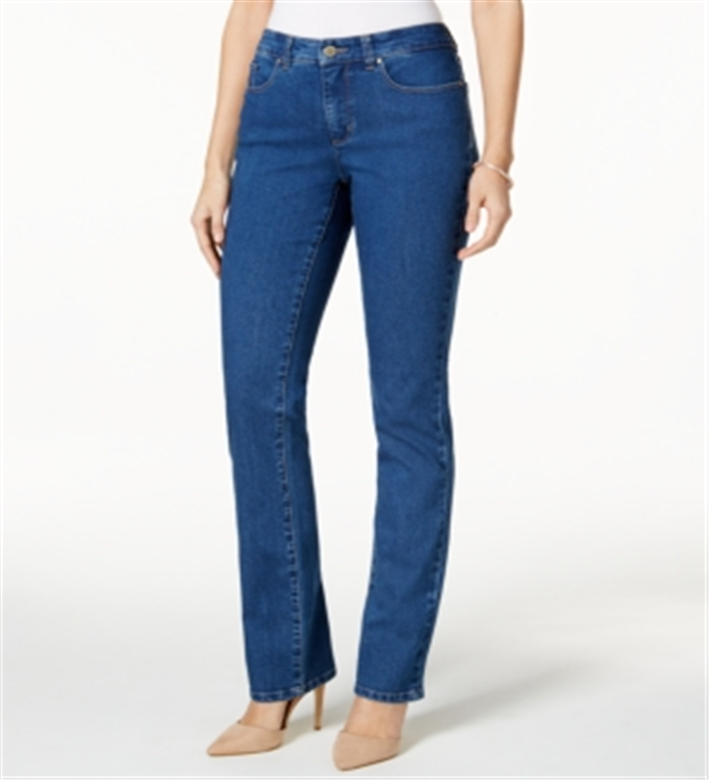 Charter Club Women's Lexington Straight Leg Jeans Blue Size 18X4.5