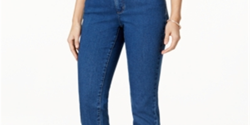 Charter Club Women's Lexington Straight Leg Jeans Blue Size 18X4.5