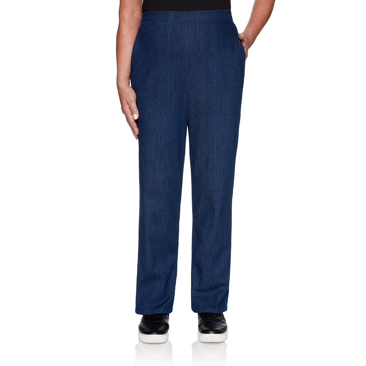 Alfred Dunner Women's Autumn Harvest Denim Pants Blue Size 8 Petite