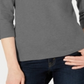 Karen Scott Women's Cotton Henley Shirt Charcoal Size Petite XL