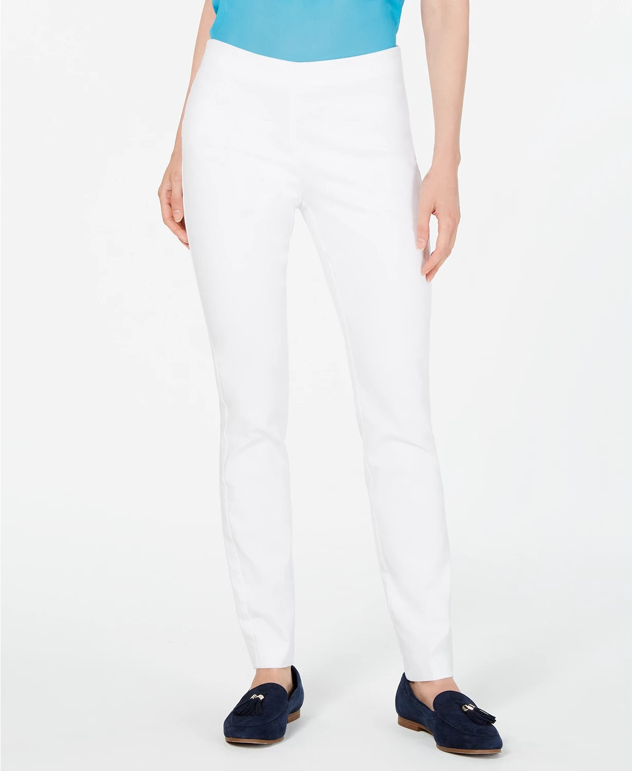 Charter Club Women's Chelsea Stretch Twill Skinny Pants White Size 12 Petite