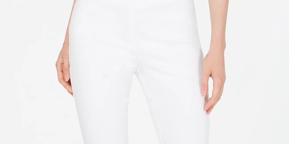 Charter Club Women's Chelsea Stretch Twill Skinny Pants White Size 12 Petite