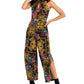 Thalia Sodi Women's Printed Halter-Neck Jumpsuit  Black Size Large