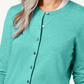Karen Scott Women's Crew Neck Cardigan Blue Size Medium