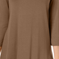 JM Collection Women's Scoop Neck Top In Brown Size X-Small