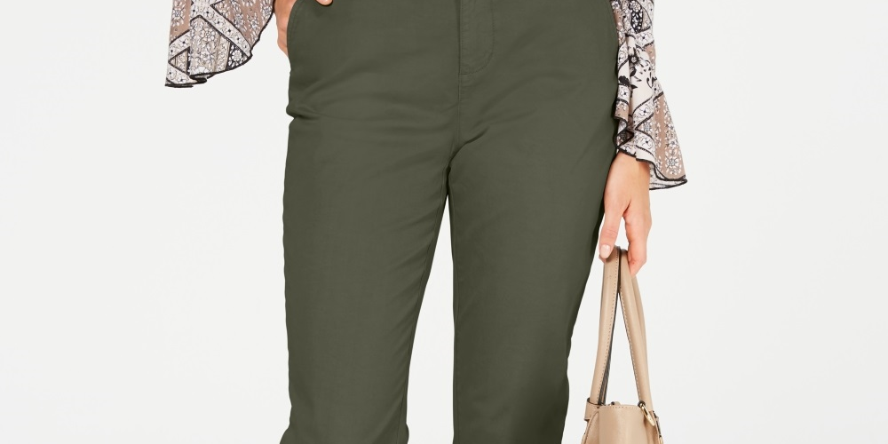 Style & Co Women's Chino Pants Green Size 6
