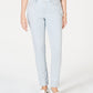 Charter Club Women's Striped Tummy Control Skinny Ankle Jeans Blue Size 8
