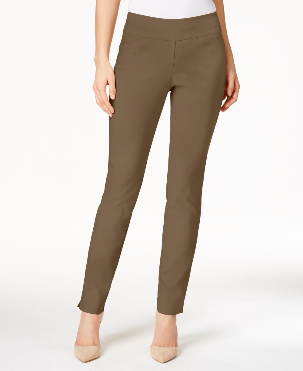 Charter Club Women's Slim Leg Pants Brown Size 2 Petite