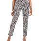JM Collection Women's Petite Jaquard Pull on Pants Gray Size -1/13