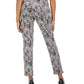 JM Collection Women's Petite Jaquard Pull on Pants Gray Size -1/13