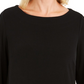 JM Collection Women's Sequined Hem Crossover Hem Top Black Size Small