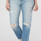 Hidden Jeans Women's Distressed High Waist Ankle Straight Leg Jeans Blue Size 27