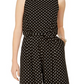 Vince Camuto Women's Polka Dot Cropped Jumpsuit Black Size 12