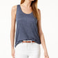 Maison Jules Women's Scoop-Neck Tank Blue Size Small