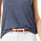 Maison Jules Women's Scoop-Neck Tank Blue Size Small