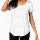 JM Collection Women's Scoop Neck Top White Size X-Small