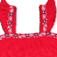 Style & Co Women's Embroidered Flutter Strap Tank Top Red Size Small