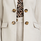 Calvin Klein Women's Double Breasted Open Front Blazer Beige Size 8