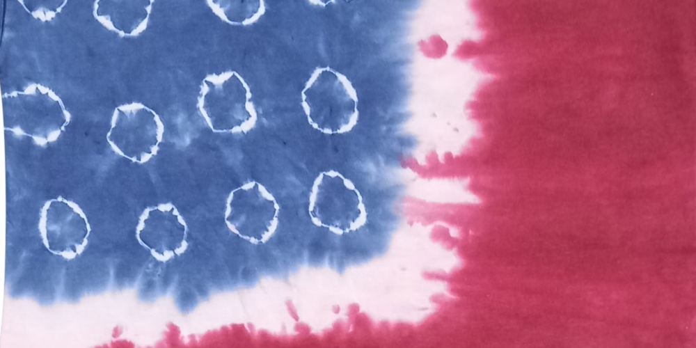 Style & Co Women's Tye Dyed American Flag T-Shirt Pink Size Medium