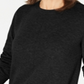 Karen Scott Women's Plush Front Seam Sweater Black Size XS
