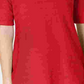 Charter Club Women's Cotton Texture Striped Elbow Sleeve Top Red Size Large