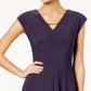 Love Scarlett Women's Fit & Flare Hardware Cutout Dress Purple Size Petite X-Large