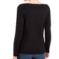Karen Scott Women's Glitter Graphic Holiday Shirt Black Size Medium