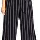 City Chic Women's Trendy Plus Striped Cropped Jumpsuit Black Size 24W