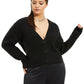 Danielle Bernstein Women's Plus Size Button Front Cardigan Black Size 2X