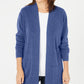 Karen Scott Women's Open Front Cardigan Blue Size Petite Small