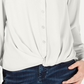 INC International Concepts Women's Twist Front Butto Up Top White Size Petite X-Large