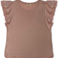 Style & Co Women's Plus Size Dot-Print-Trim Flutter-Sleeve Top Pink Size 2X