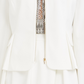 Calvin Klein Women's Zip Front Cropped Scuba Jacket White Size 14