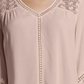 John Paul Richard Women's Lace Trim Blouse Pink Size Large