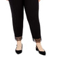 Alfani Women's Plus Size Lace-Hem Pull-On Pants  Black Size 20W