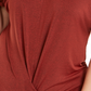 JM Collection Women's Plus Size Twist-Front Top  Red Size 2X