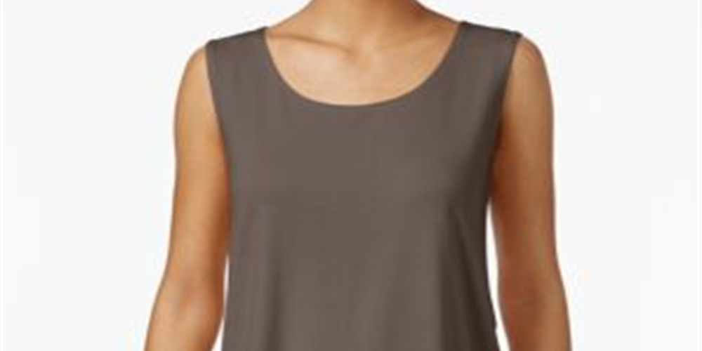 JM Collection Women's Scoop Neck Tank Top Brown Size XS