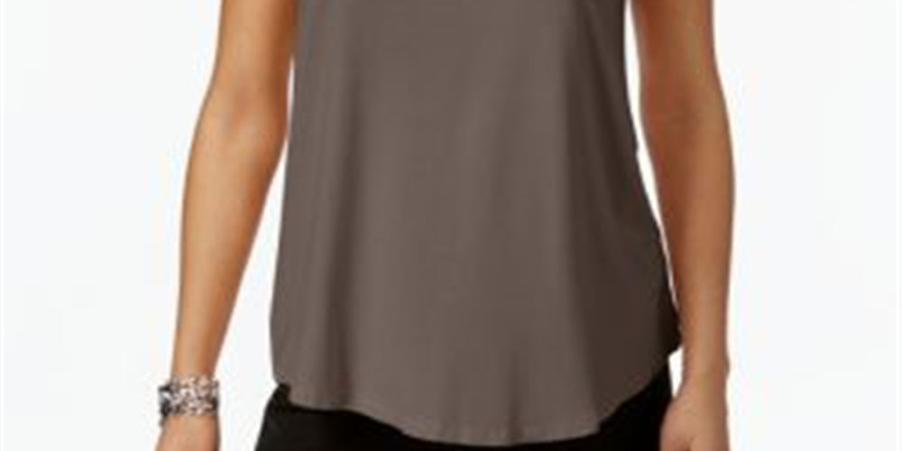 JM Collection Women's Scoop Neck Tank Top Brown Size XS