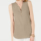 जे.एम. कलेक्शन विमेन स्लीवलेस ज़िप टॉप बेज साइज स्मॉल
